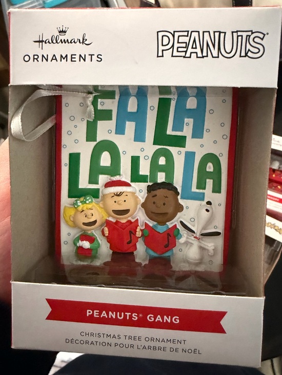 Hallmark Other - Hallmark Peanuts green and blue 'Fa La La La La' Choir Ornament